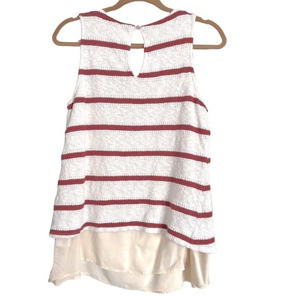 Splendid Tuscan Striped Knit Layered Tank Top, Size M - Picture 3 of 7